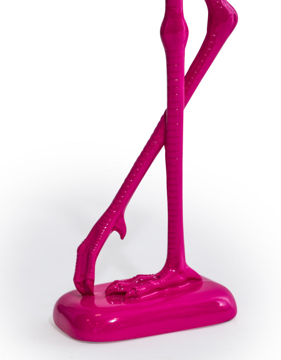 Electric Pink Standing Flamingo Figure – Vibrant and Unique Home Decor