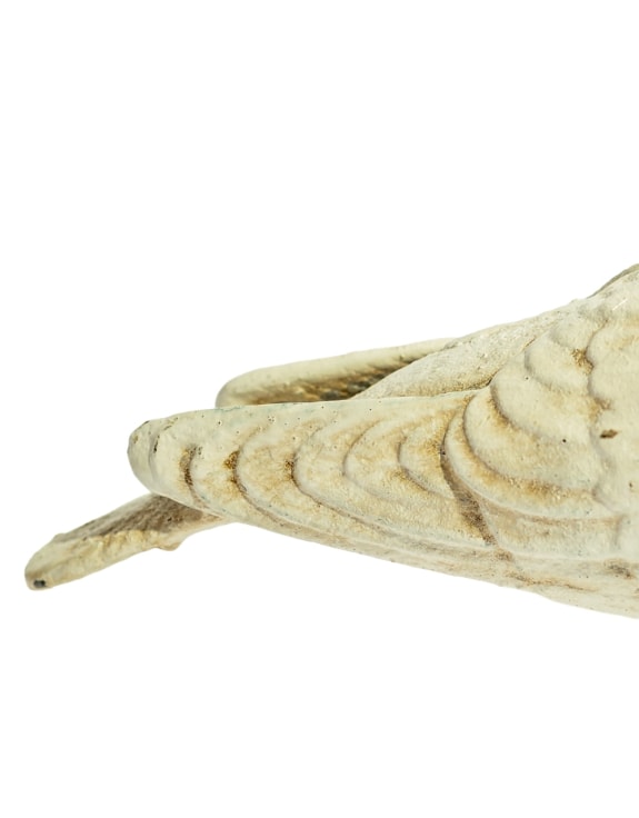 Cast Iron Standing White Dove Figure – Symbolic Decorative Ornament