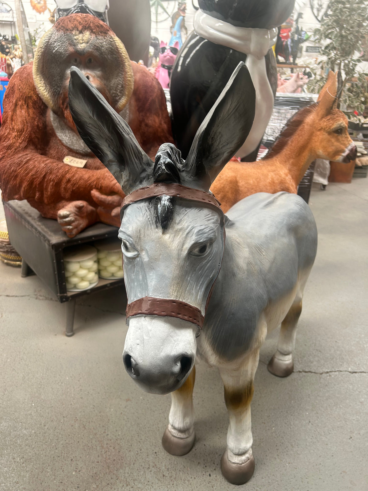 Large Resin Donkey – 95cm Decorative Animal Sculpture | Sign of the times Stoke