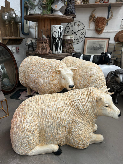 Large Standing Sheep – 100cm Long Decorative Sheep Garden Figure