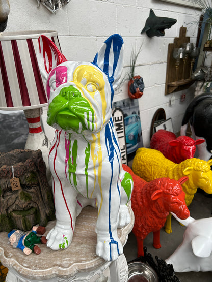 Splash Painted Resin Frenchi Sculpture - Indoor or Outdoor | Sign of the times Stoke