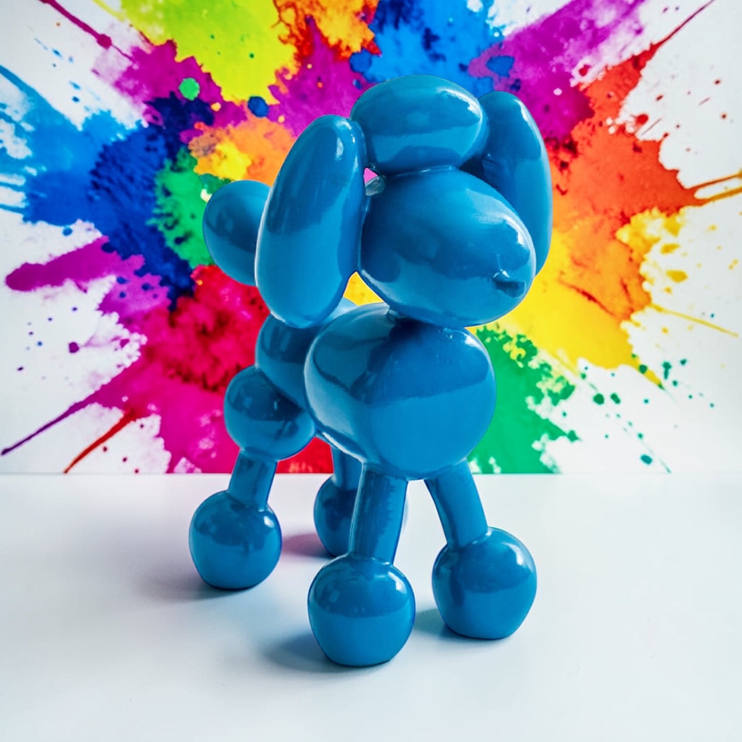 Decorative Blue Balloon Poodle – Modern Dog Sculpture