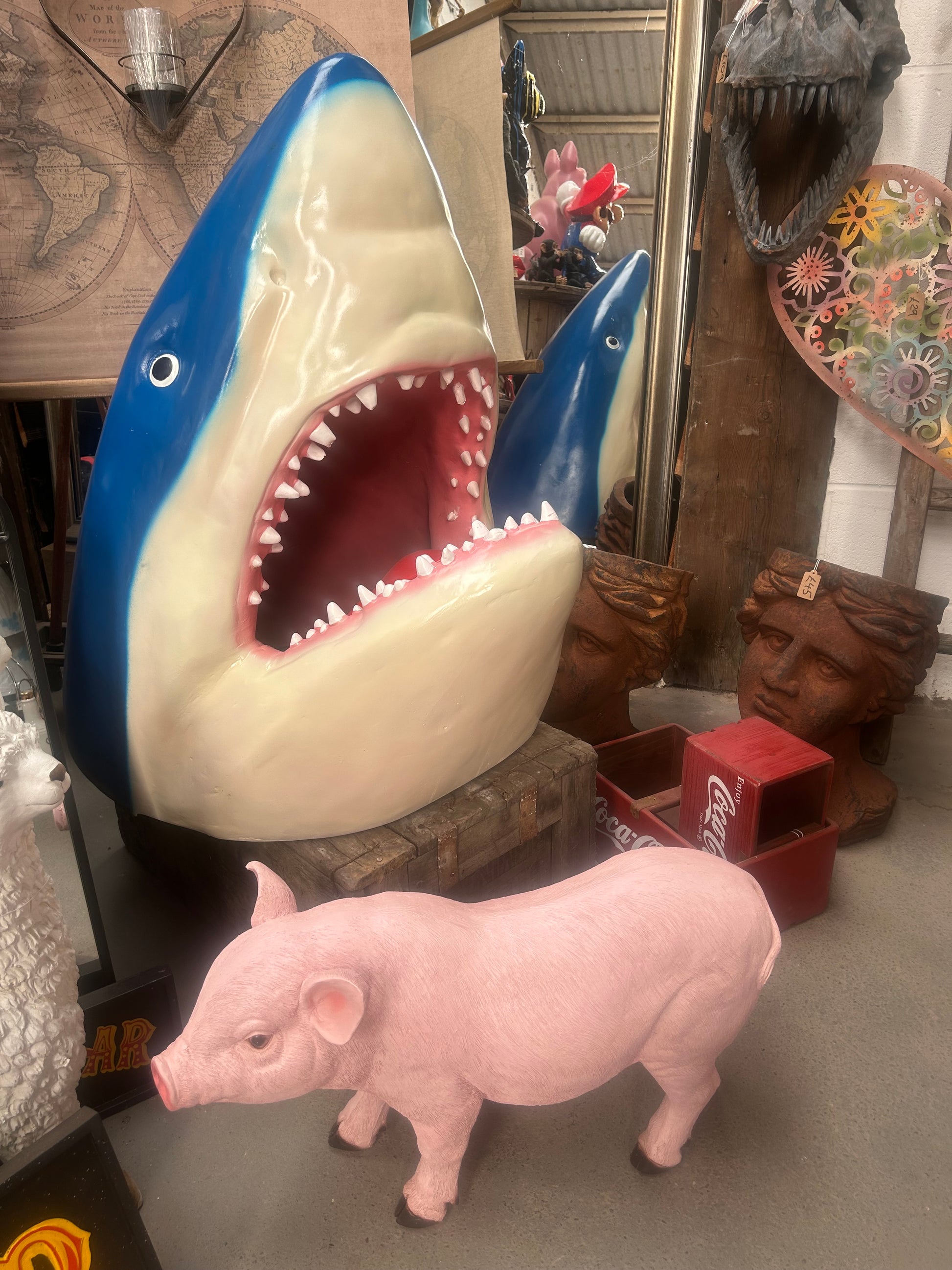 Charming Pig Sculpture – Indoor/Outdoor Decor | Sign of the times Stoke