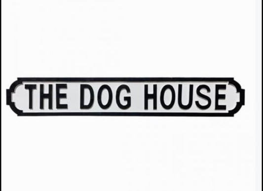 Wooden Dog House Sign – Rustic Pet Home Décor