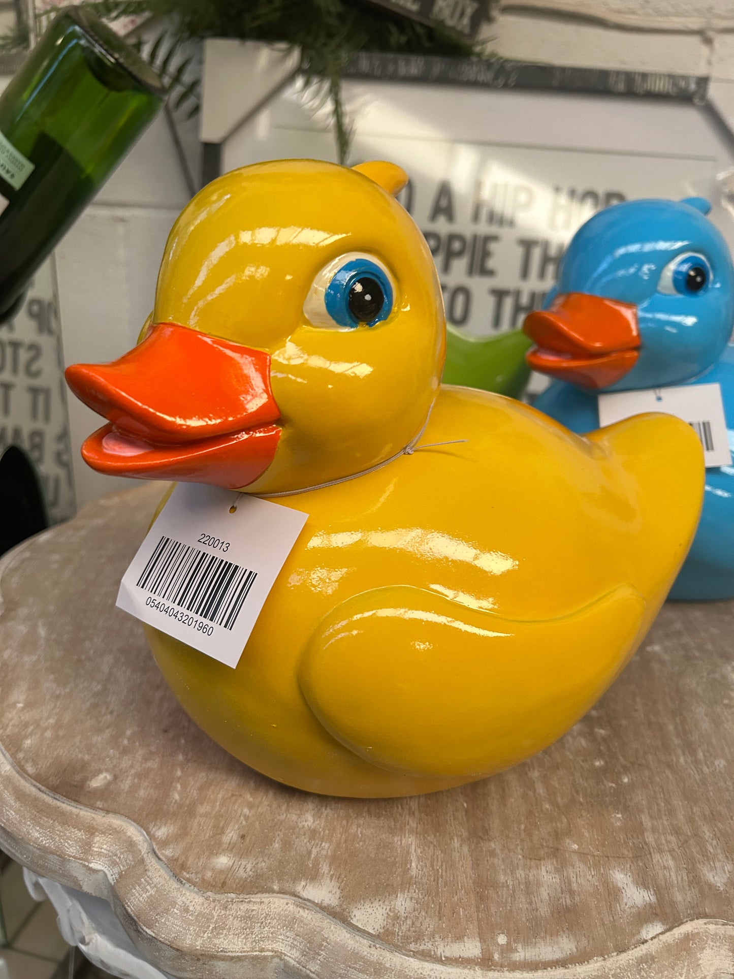 Yellow Resin Duck Ornament