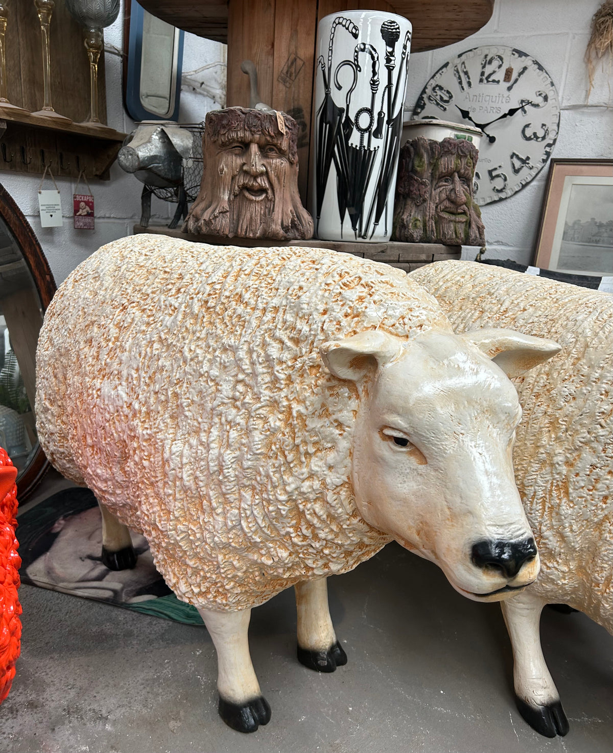Large Standing Sheep – 100cm Long Decorative Sheep Garden Figure