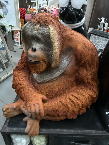 Large Orangutan Resin Figure – Outdoor Garden Sculpture