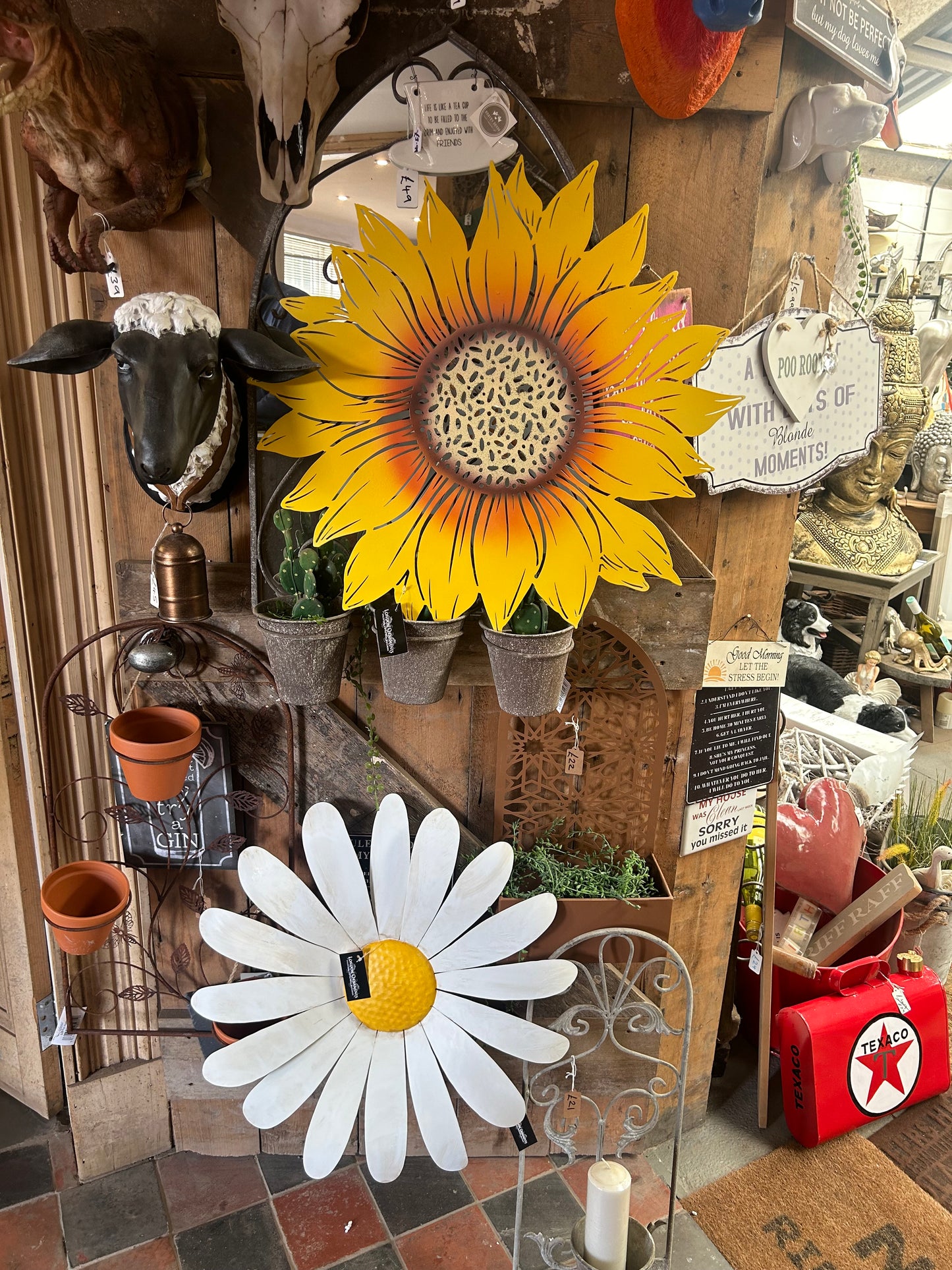 Sunflower Wall Art - Vibrant Metal Decor for Indoor/Outdoor | Sign of the times Stoke