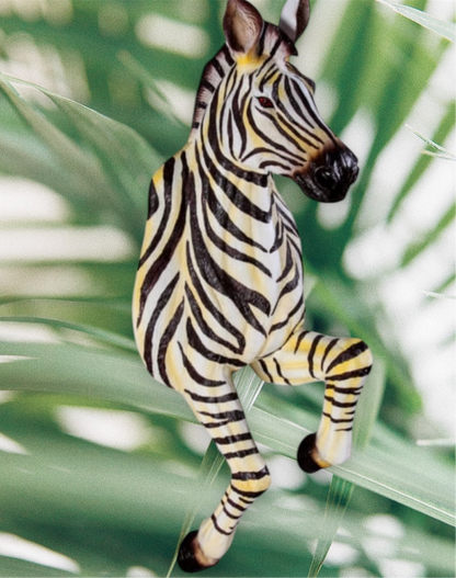 Running Zebra Wall Figure – Large Resin Zebra Sculpture