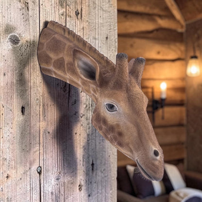 Large Giraffe Wall Head – Eye-Catching Safari Animal Wall Decor