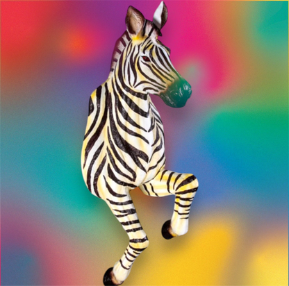 Running Zebra Wall Figure – Large Resin Zebra Sculpture