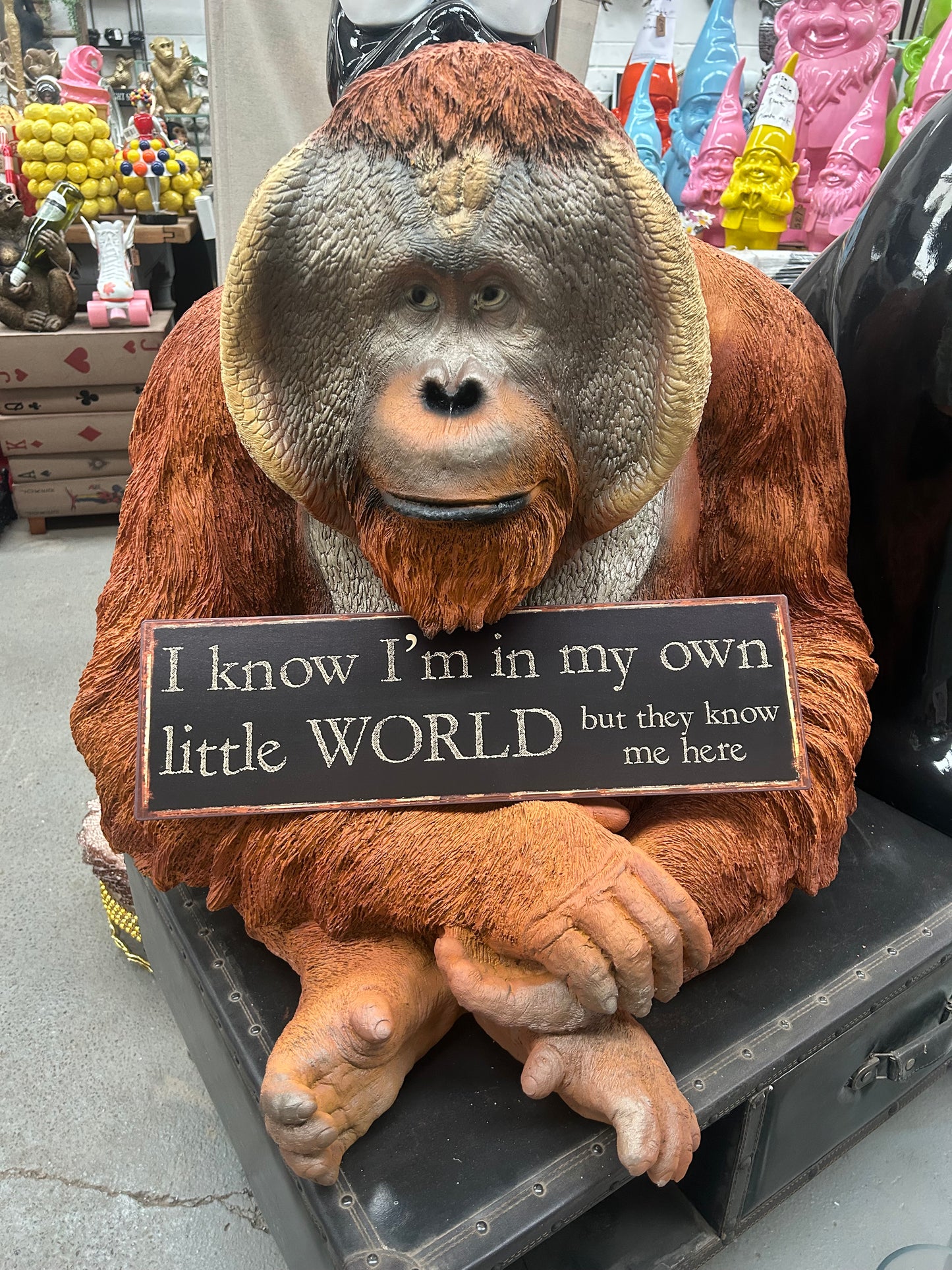 Large Orangutan Resin Figure – Outdoor Garden Sculpture