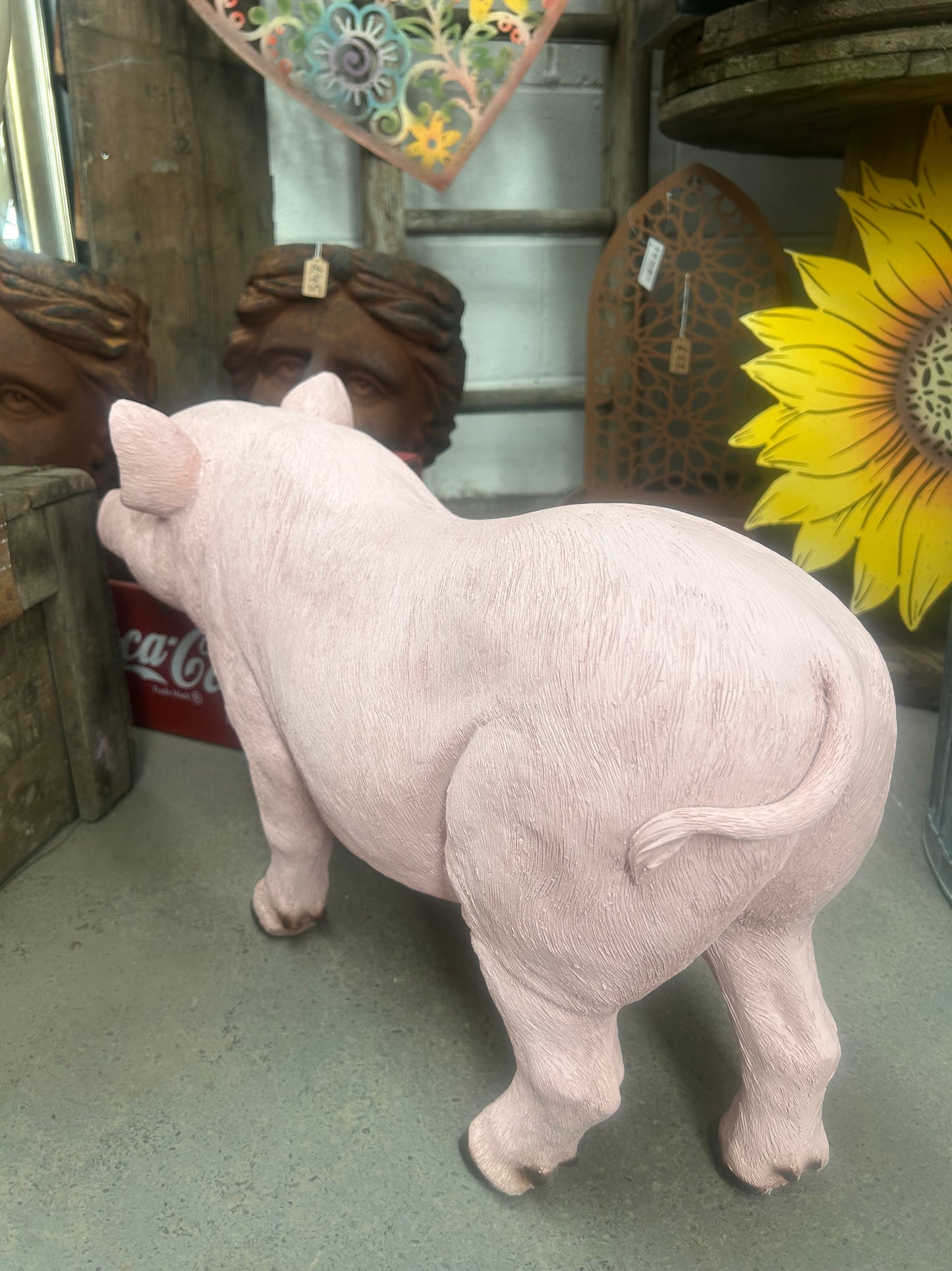 Charming Pig Sculpture – Indoor/Outdoor Decor | Sign of the times Stoke