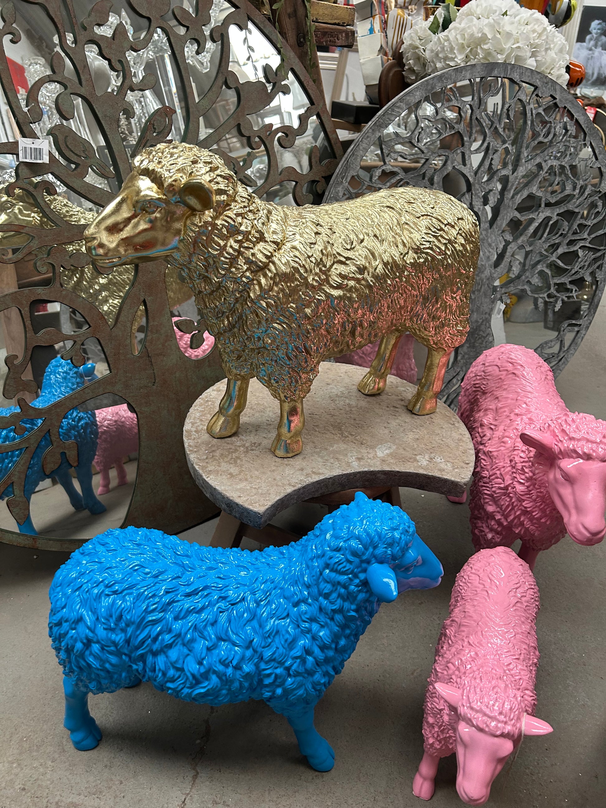 Large Gold Sheep Figure – Luxury Statement Animal Ornament | Sign of the times Stoke