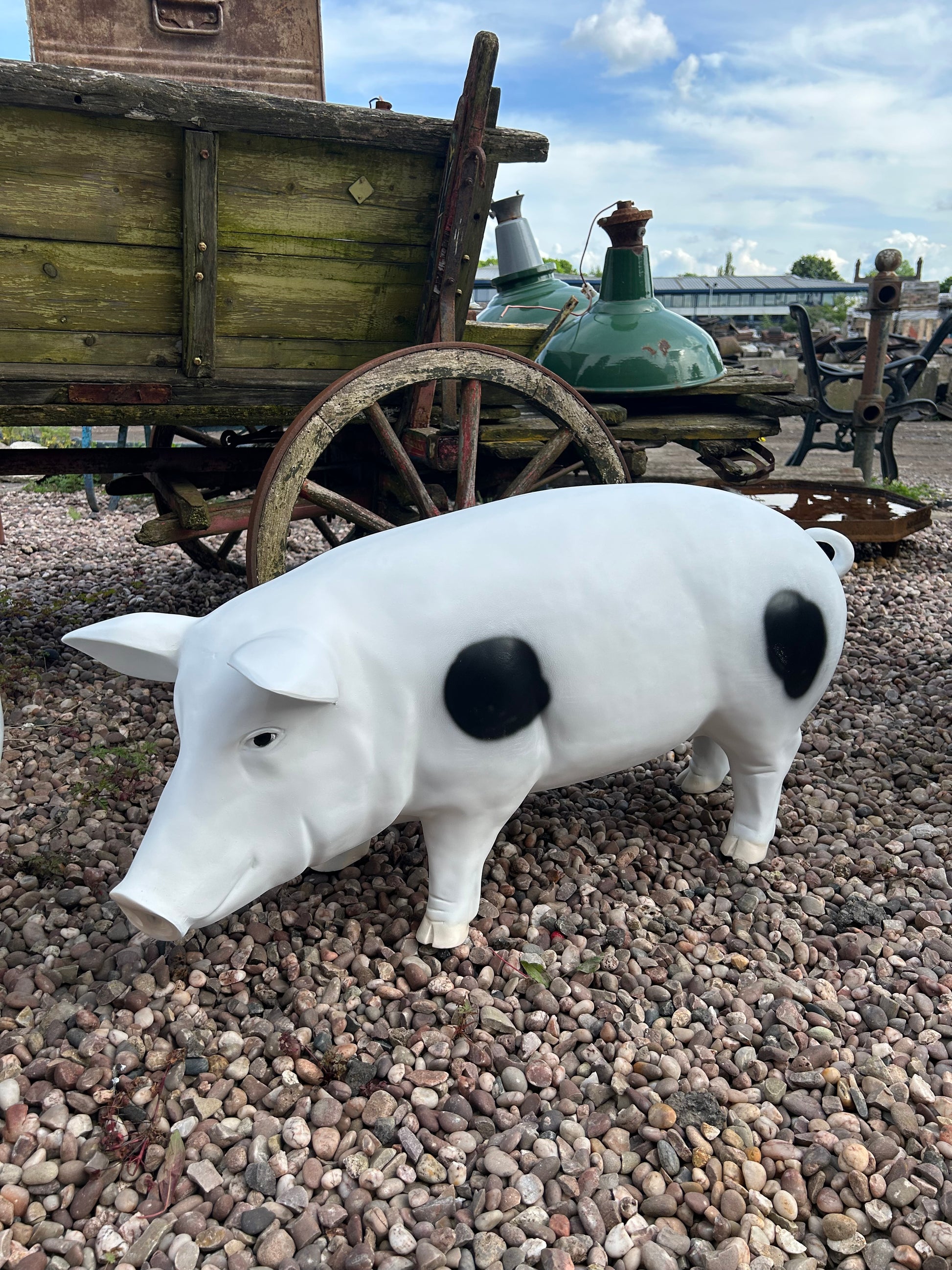 Pig Garden Sculpture - Unique Resin Pig Statue for Indoor/Outdoor Decor | Sign of the times Stoke