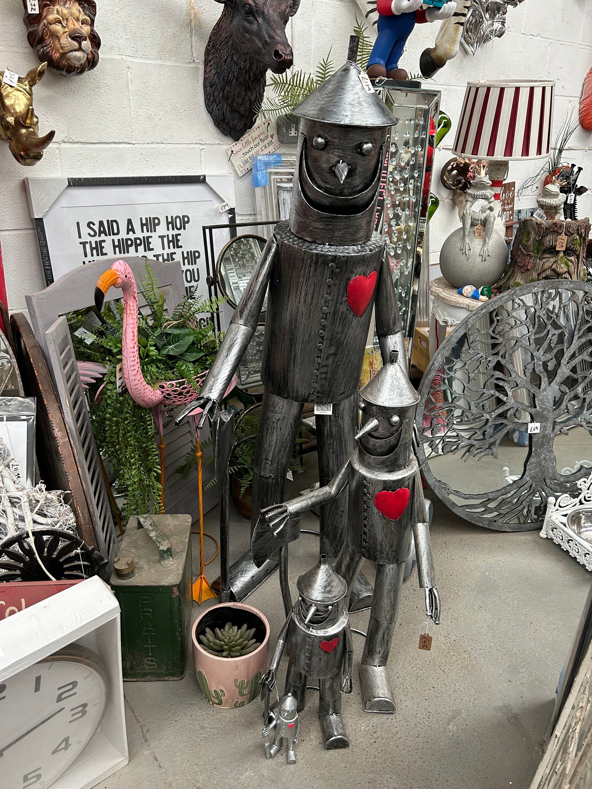 Medium Tin Man Ornament – Charming Steel Metal Sculpture | Sign of the times Stoke