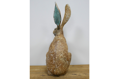 Small Sitting Hare Sculpture – Delightful Resin Hare Ornament