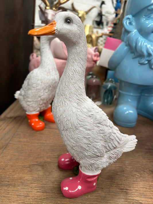 Goose in Pink Wellies – Quirky Decorative Animal Ornament