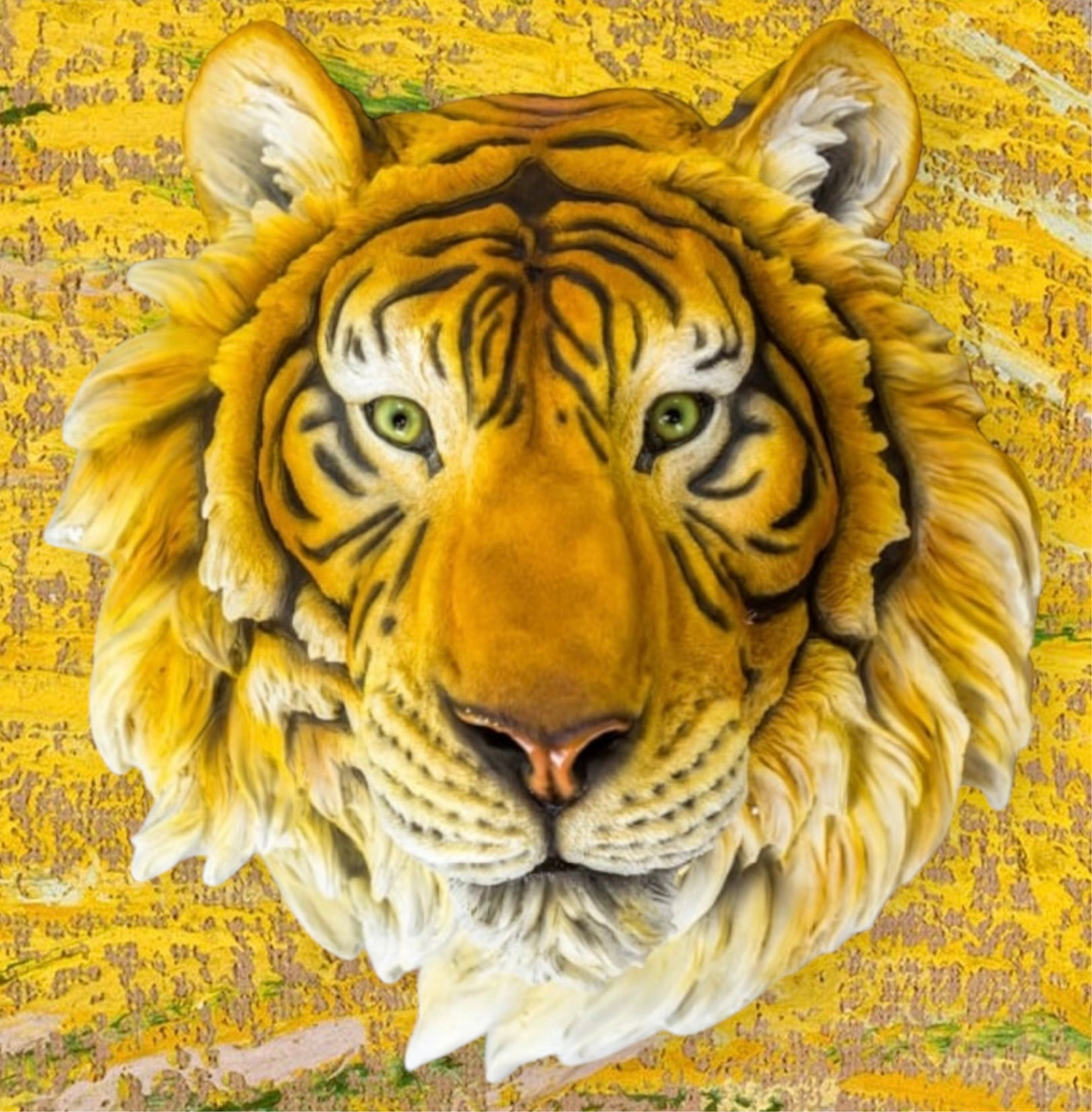 Large Tiger Wall Head – Fierce & Majestic Animal Wall Art