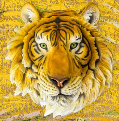 Large Tiger Wall Head – Fierce & Majestic Animal Wall Art