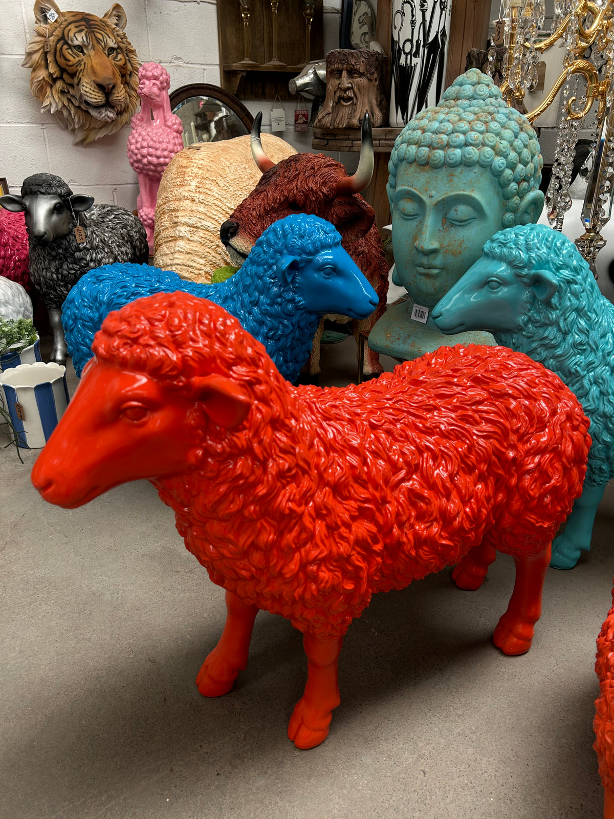 Large Resin Sheep Sculpture – Indoor & Outdoor Decorative Animal Ornament | Sign of the times Stoke