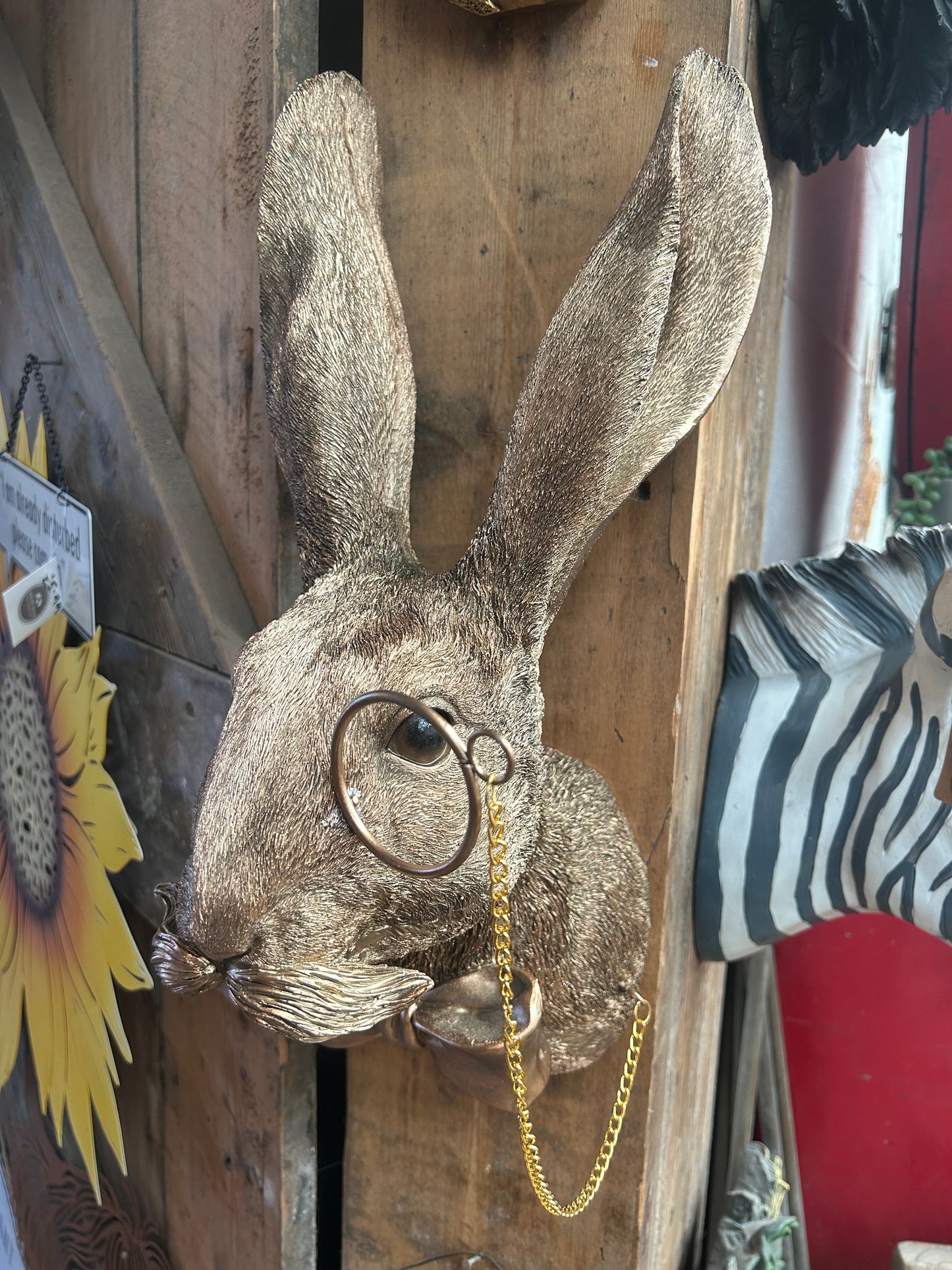 Rabbit Head Wall Decoration – Statement Animal Wall Sculpture