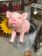 Charming Pig Sculpture – Indoor/Outdoor Decor | Sign of the times Stoke