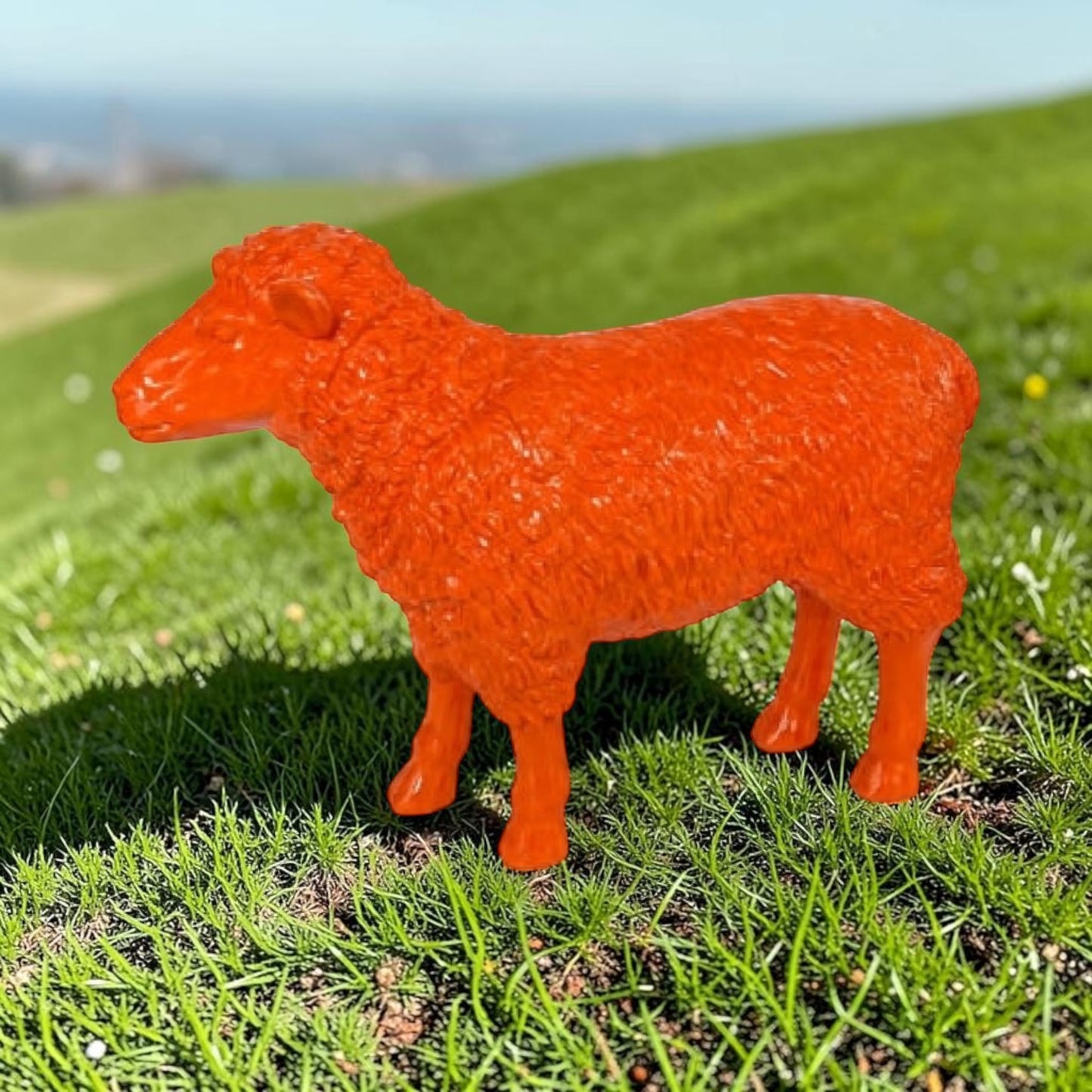 Medium Bright Orange Sheep Figure | Sign of the times Stoke