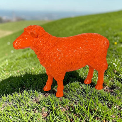 Medium Bright Orange Sheep Figure | Sign of the times Stoke
