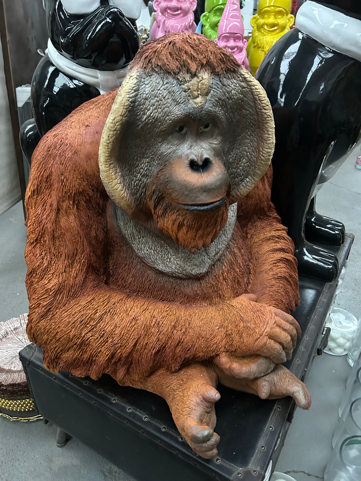 Large Orangutan Resin Figure – Outdoor Garden Sculpture