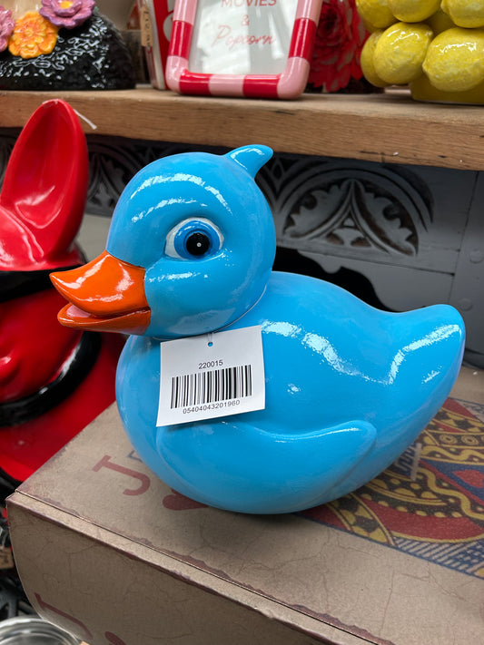 Blue resin Duck