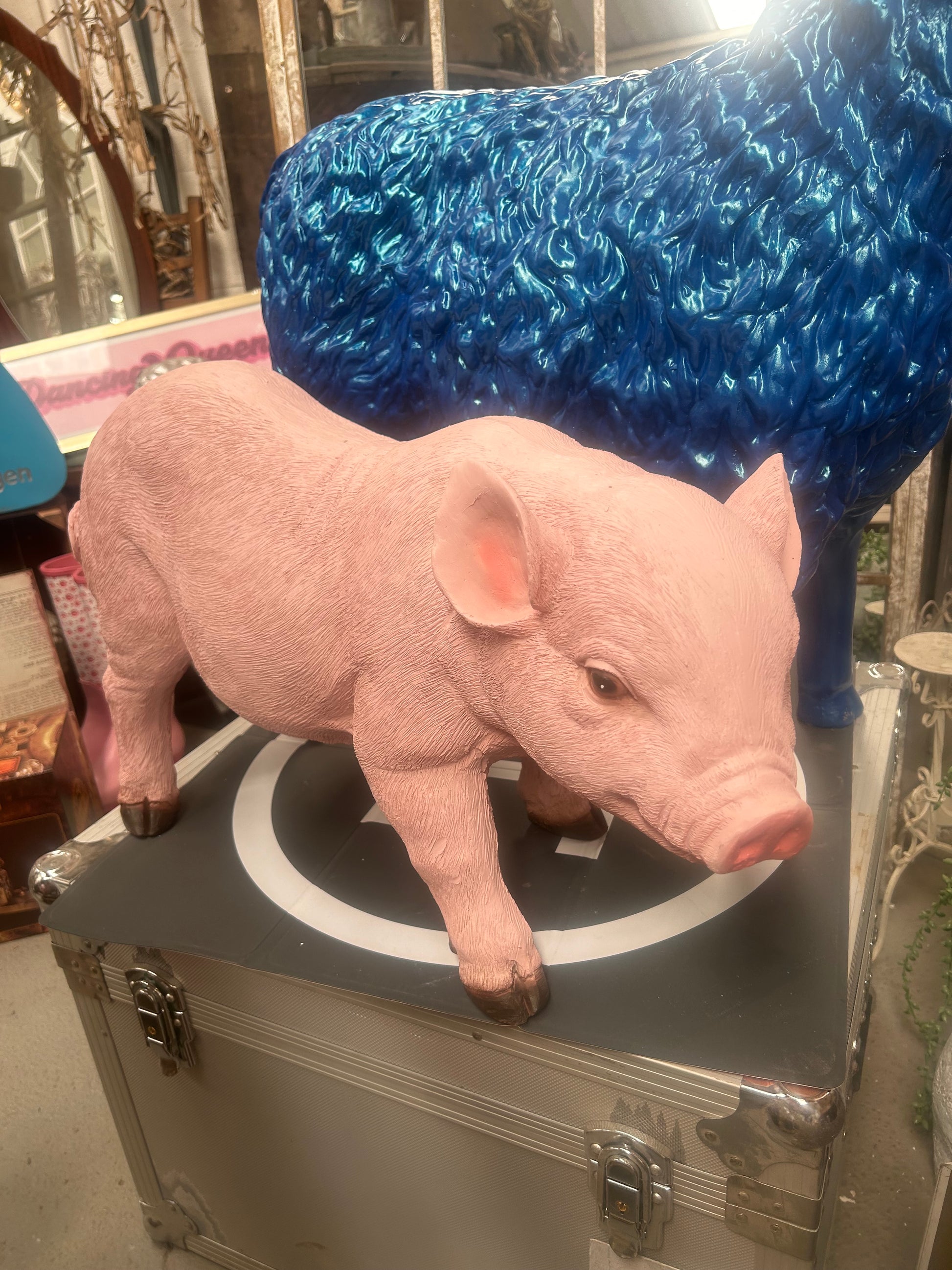 Charming Pig Sculpture – Indoor/Outdoor Decor | Sign of the times Stoke