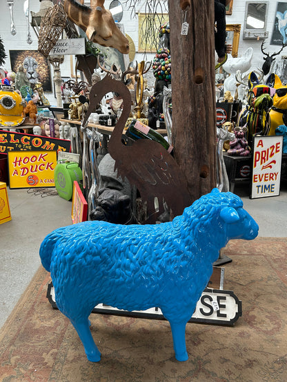 Blue Sheep Garden Ornament – Vibrant Resin Sculpture for Indoor & Outdoor Use | Sign of the times Stoke