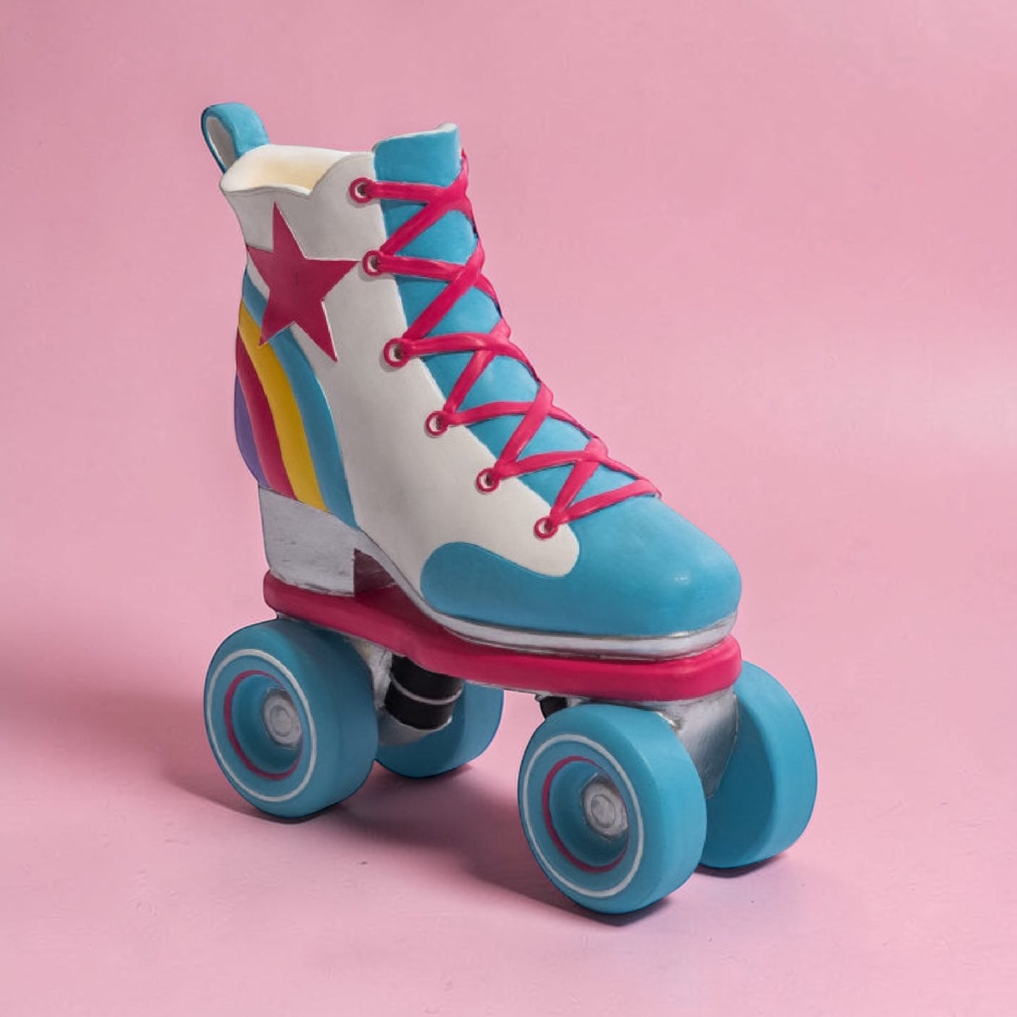 Retro Roller Skate Vase – Rainbow Statement Décor