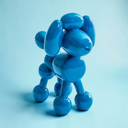 Decorative Blue Balloon Poodle – Modern Dog Sculpture