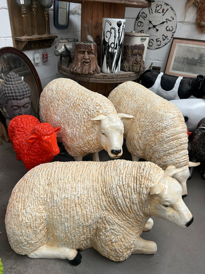 Large Standing Sheep – 100cm Long Decorative Sheep Garden Figure