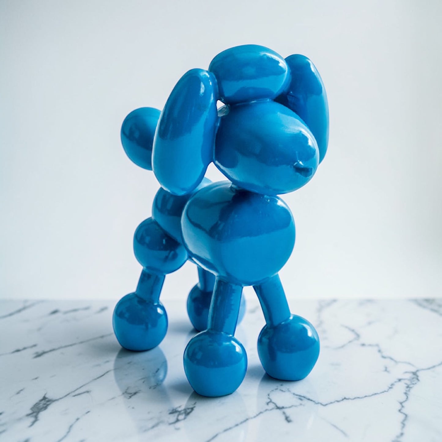 Decorative Blue Balloon Poodle – Modern Dog Sculpture