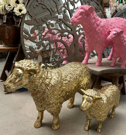 Large Bright Pink Sheep Figure – Colourful Statement Animal Ornament | Sign of the times Stoke
