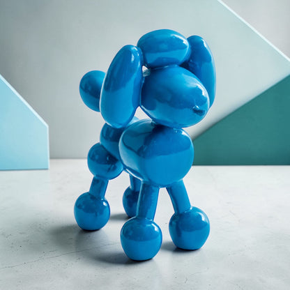 Decorative Blue Balloon Poodle – Modern Dog Sculpture