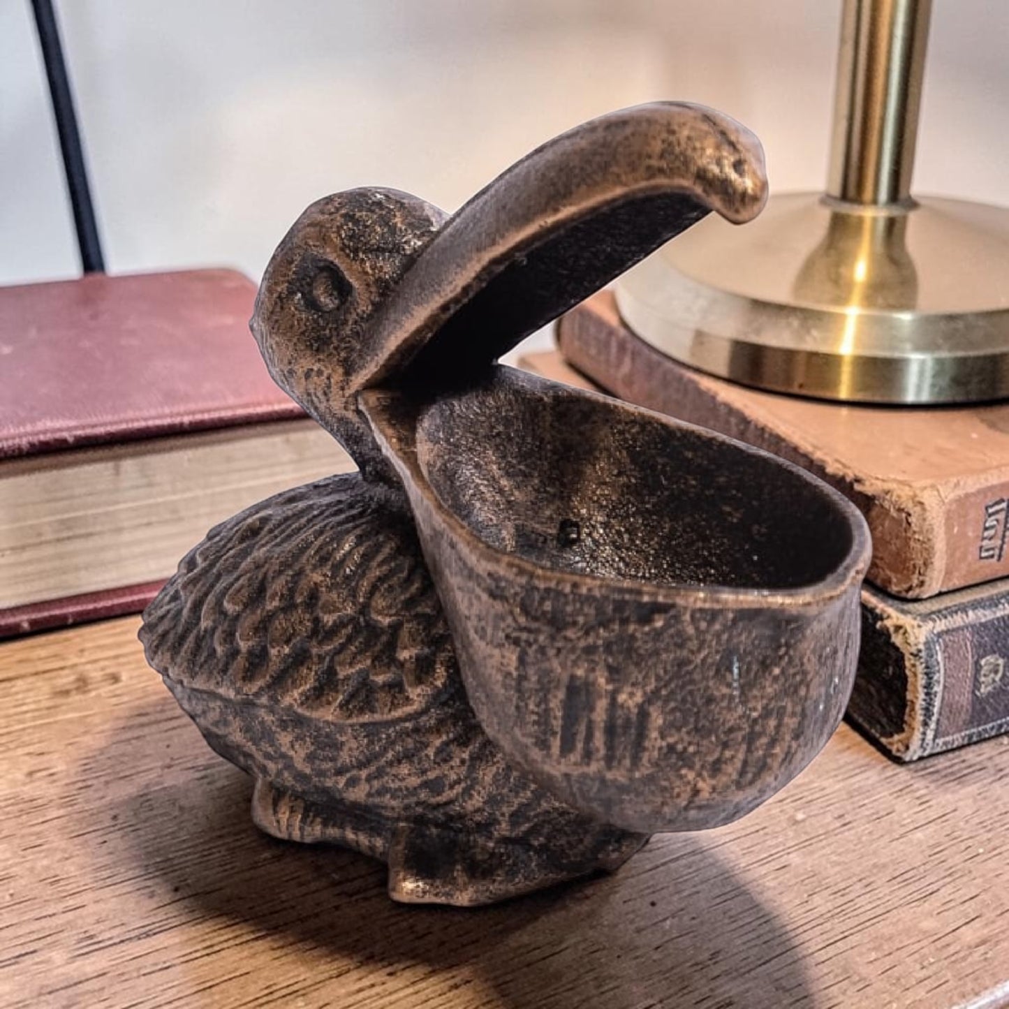 Cast Iron Pelican Trinket & Coin Bowl – Decorative Storage Dish