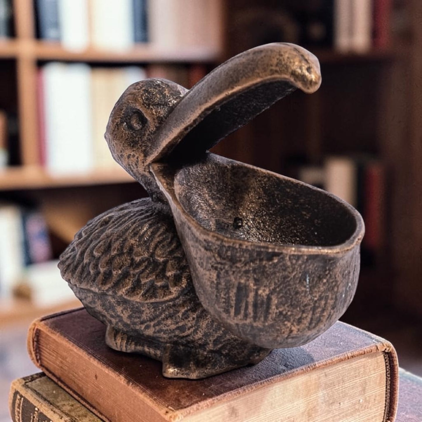 Cast Iron Pelican Trinket & Coin Bowl – Decorative Storage Dish