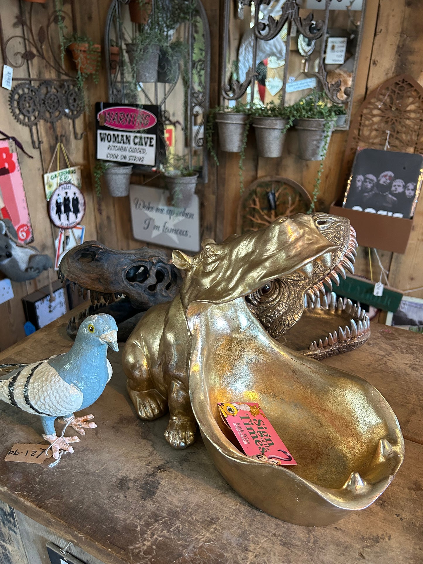 Gold Hungry Hippo Storage Bowl - Unique Decorative Organizer