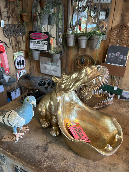 Gold Hungry Hippo Storage Bowl - Unique Decorative Organizer