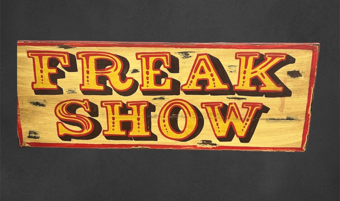 Vintage Freak Show Sign - Circus-Themed Wall Art & Décor