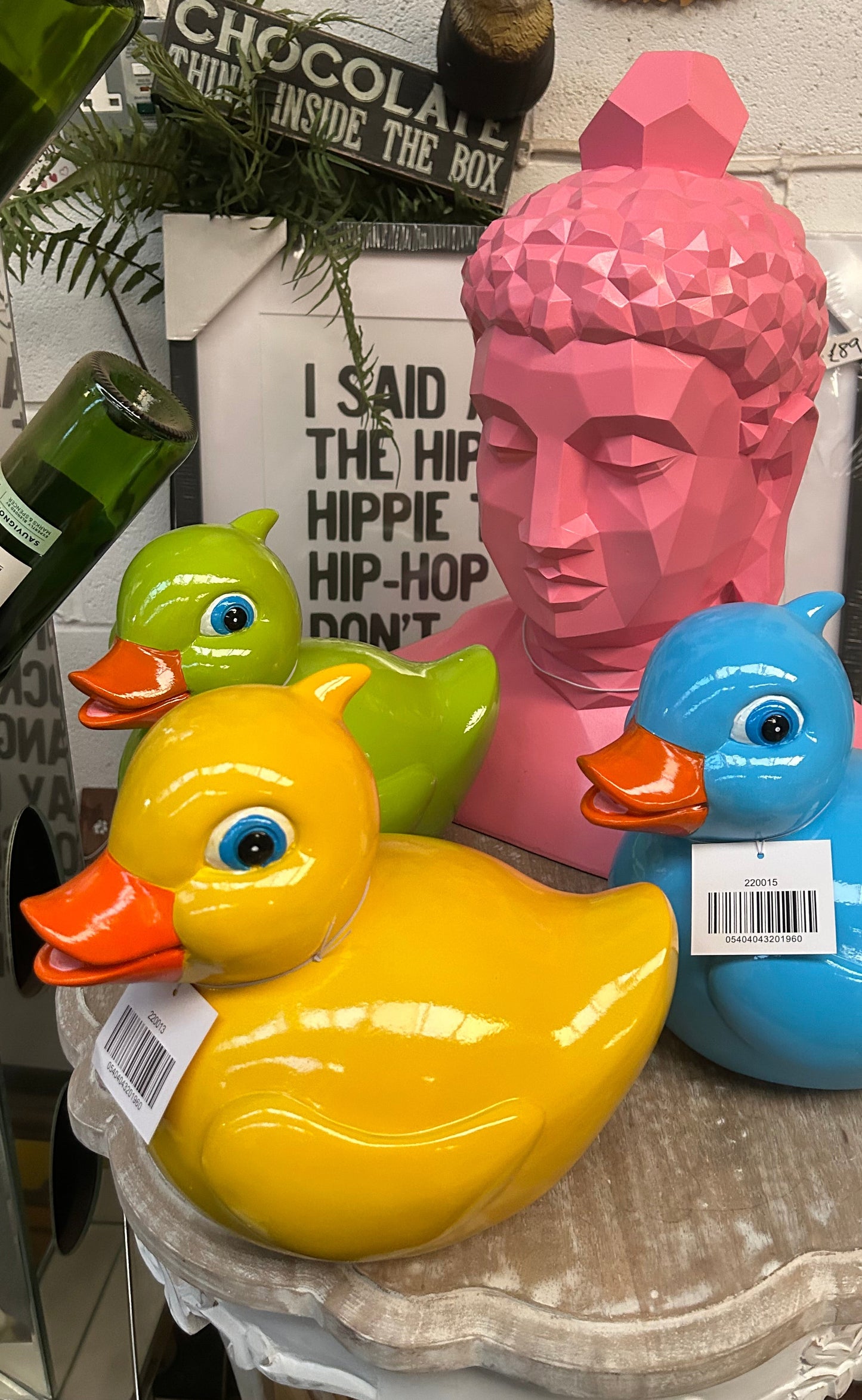 Yellow Resin Duck Ornament