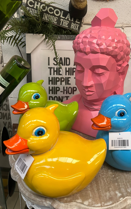 Yellow Resin Duck Ornament