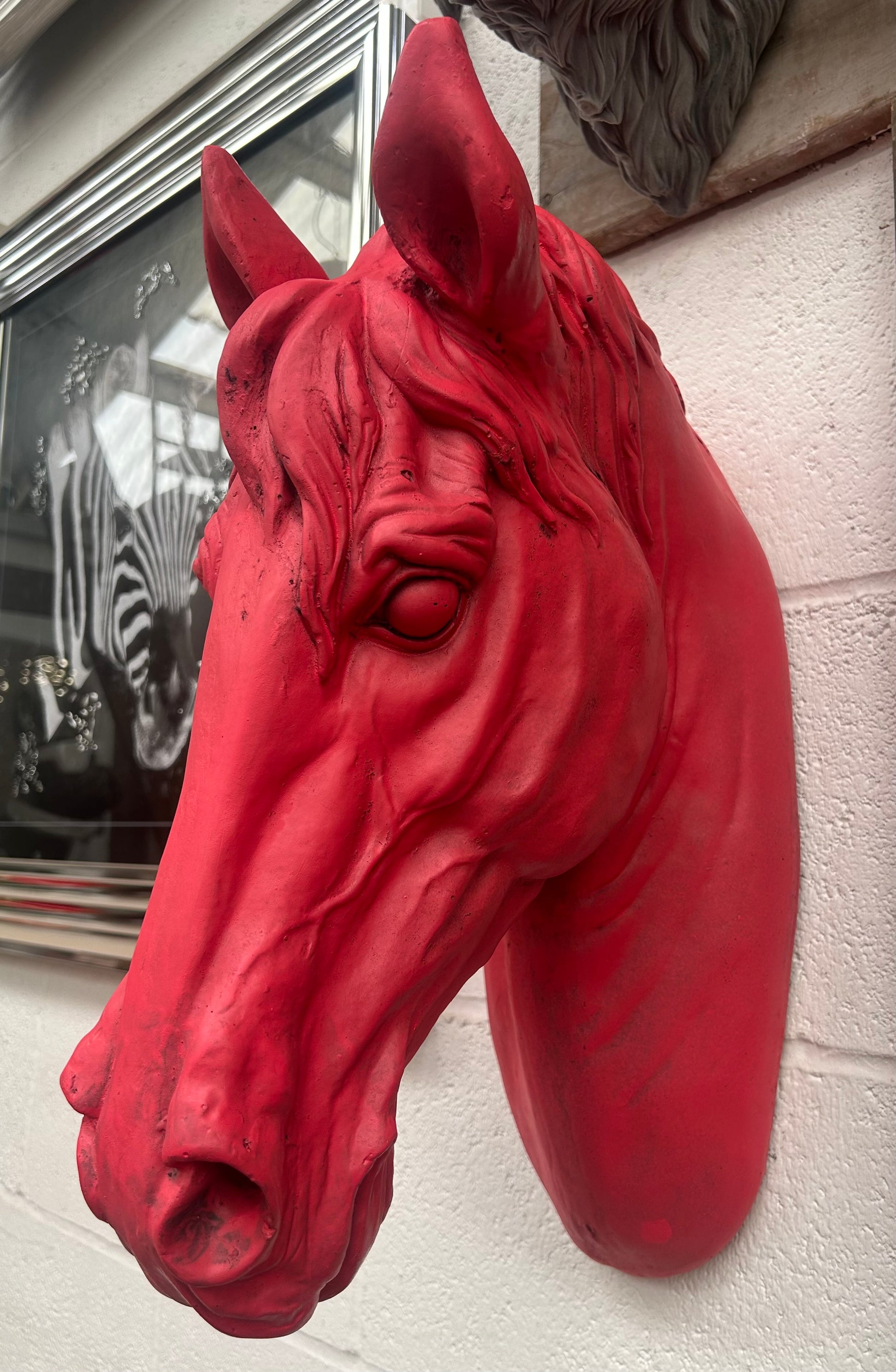 Magenta “Pink Pony” Large Horse Wall Head – Bold Statement Wall Décor | Sign of the times Stoke