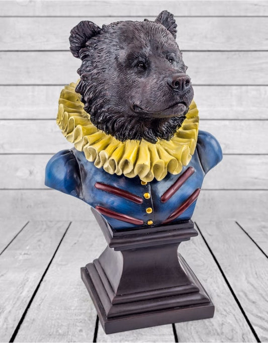 Gentry Bear Bust on Square Base