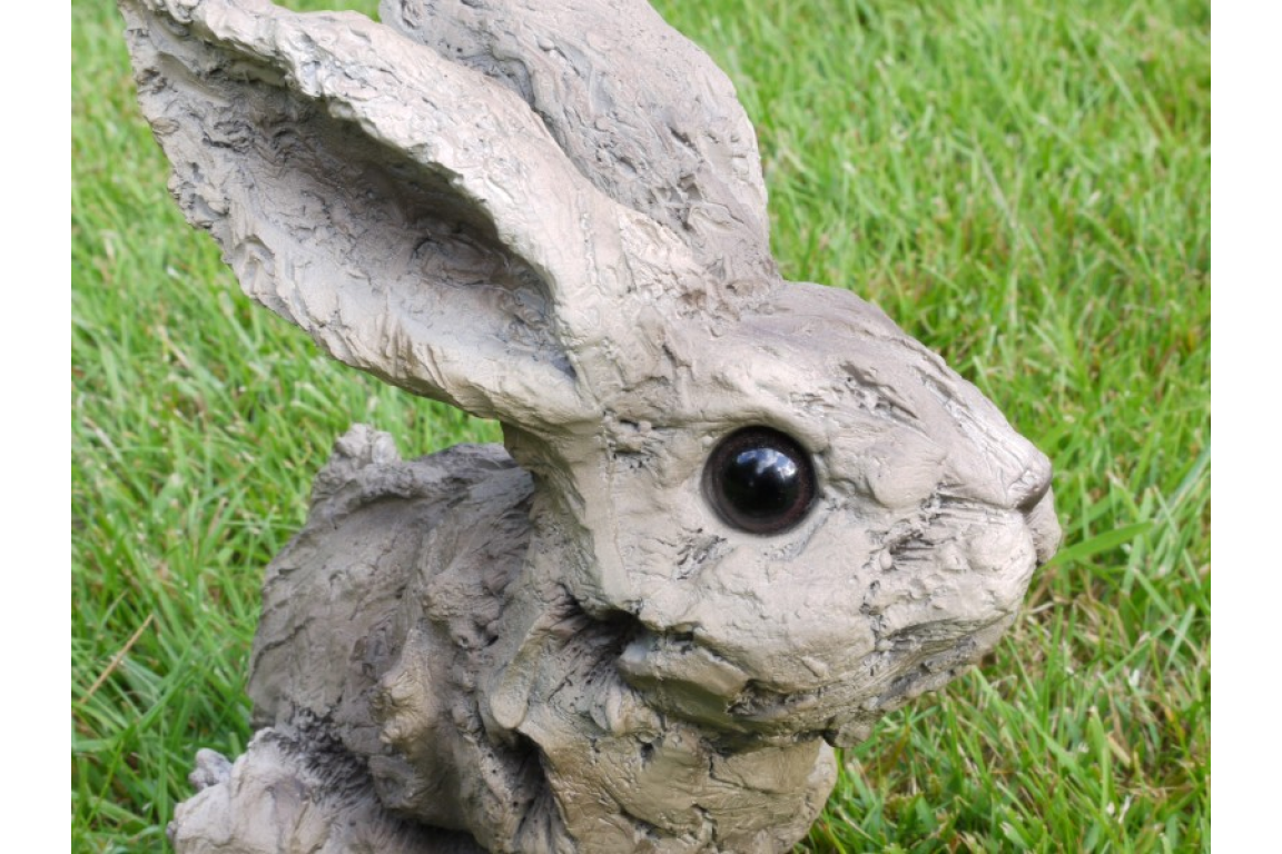 Wood Effect Bunny - Charming Resin Figurine | Sign of the times Stoke