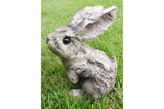 Wood Effect Bunny - Charming Resin Figurine | Sign of the times Stoke